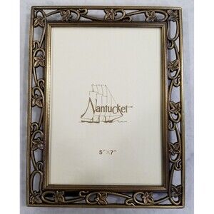 Nantucket 5x7 Antique Brass Photo Frame Model 5867608 Vintage Style new in box